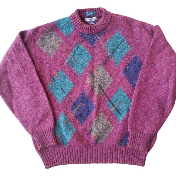 Kilkenny Other - 𝅺KILKENNY Grandpa Sweater Vintage Argyle Preppy Academia Wool Mohair Ireland